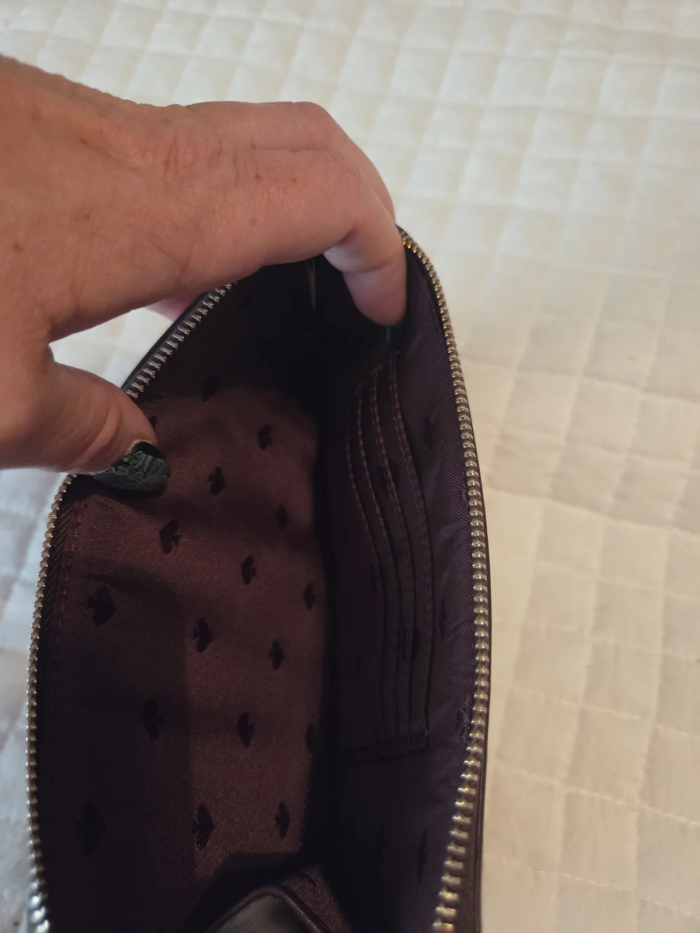 kate spade New York Plaid L Zip Wristlet